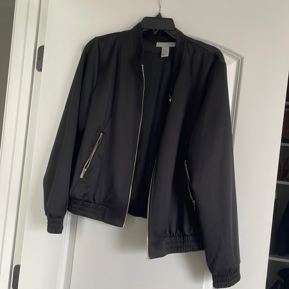Black bomber jacket
